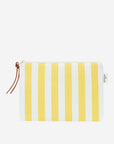 VIBE - Kalın Çizgili Sarı Pouch Portföy Çanta