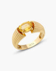 Citrine Gemstone Heirloom Yüzük