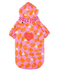 Orange Pink Checkered Yağmurluk