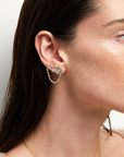 Circular Pearl Ear Climber Küpe