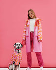 Orange Pink Dog Parent Yağmurluk