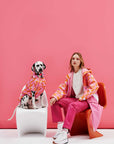 Orange Pink Dog Parent Yağmurluk