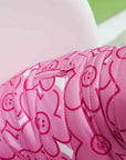 Pink Flowers Puffer Mont