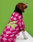 Pink Checkered Yağmurluk