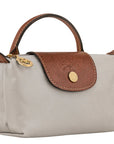 Longchamp Le Pliage Original Pouch with handle Pebble