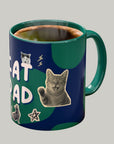 Cat Dad Temalı Porselen Tasarım Kupa