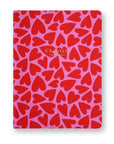 Canvas Notebook, Pink & Red Hearts