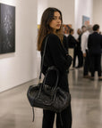 Dyna Black Croco Bag