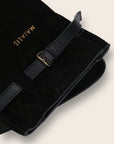 Nomi Black Suede Bag