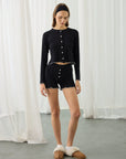 Amour Heart Short Set Black