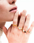 Citrine Gemstone Heirloom Yüzük