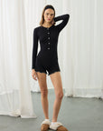 Amour Heart Jumpsuit Black