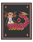 Siyah Şahmeran Monogram Pareo