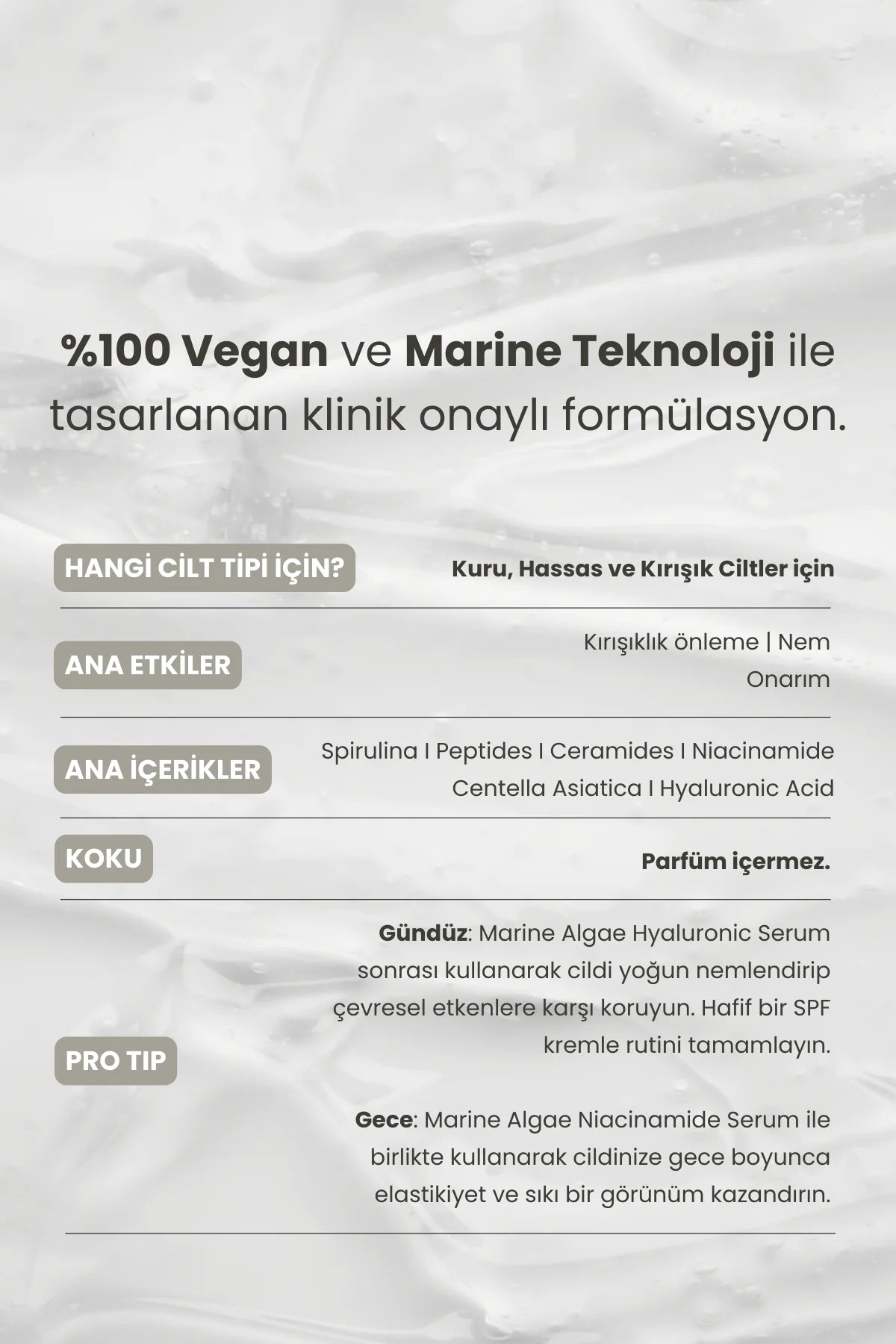 Marine Algae 8D Hyaluronik Asit Serum