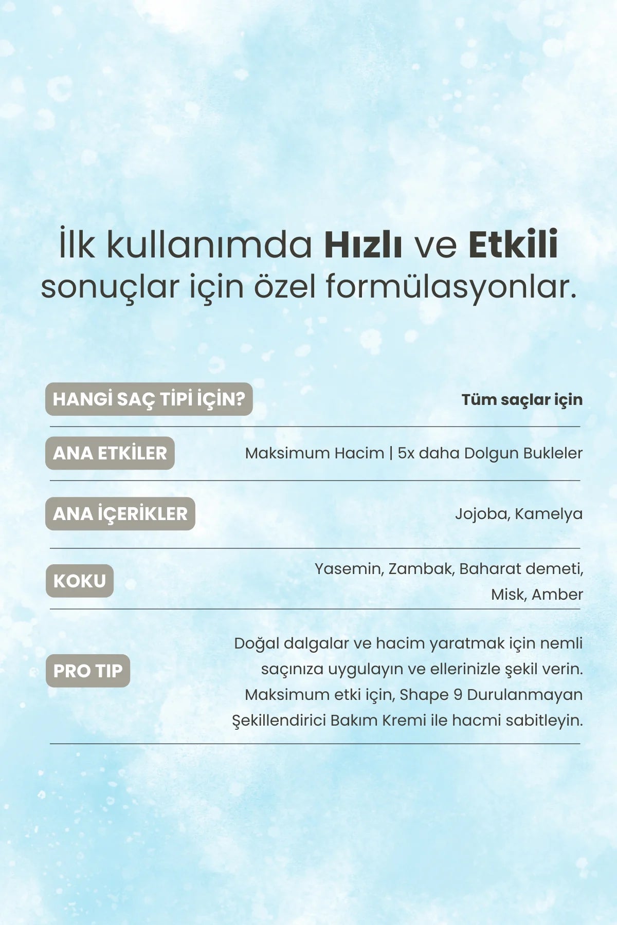Volumizing Deniz Tuzu Hacim Spreyi