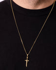 Gold Kırık Kılıç Kolye
