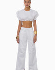Mimi Crop Bluz / Beyaz