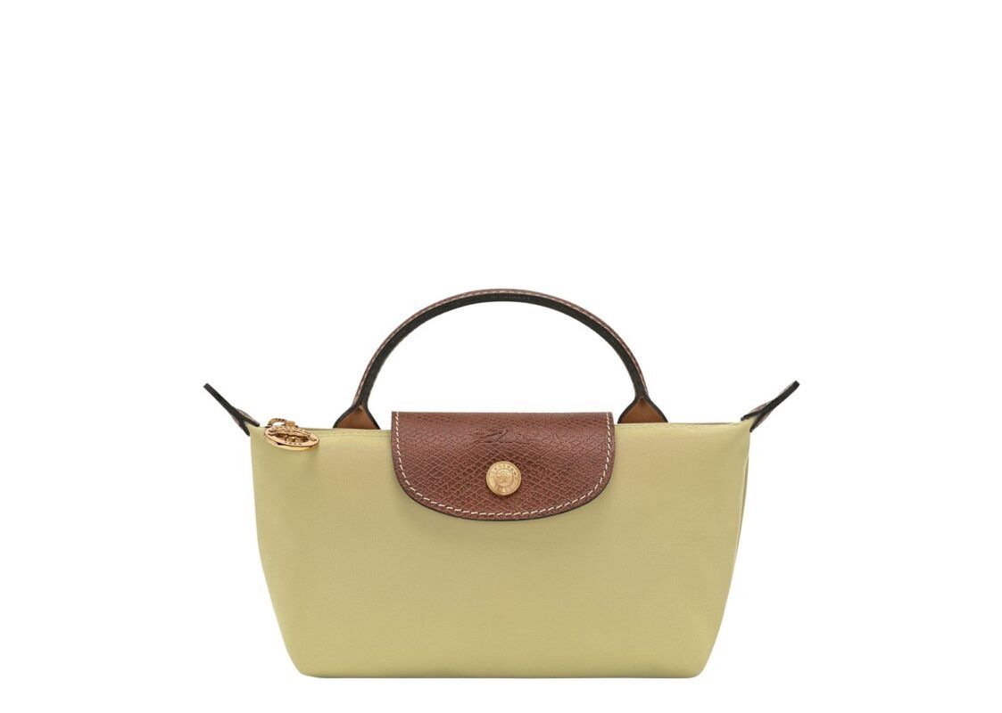 Longchamp Le Pliage Original Pouch with handle Pistachio