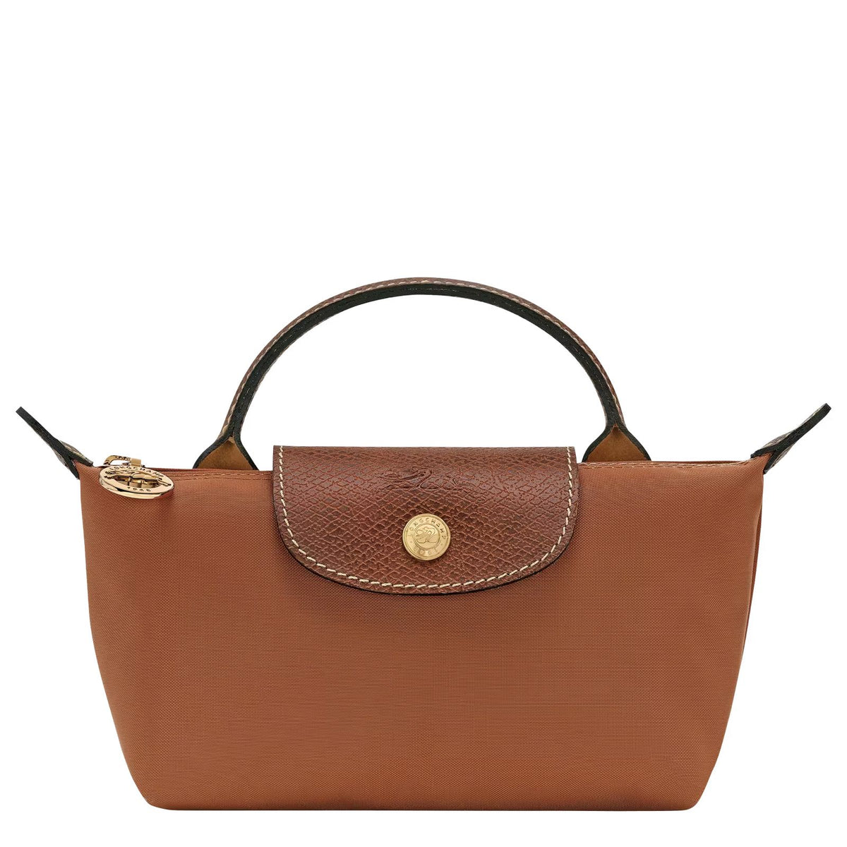 Longchamp Le Pliage Original Pouch With Handle Cognac