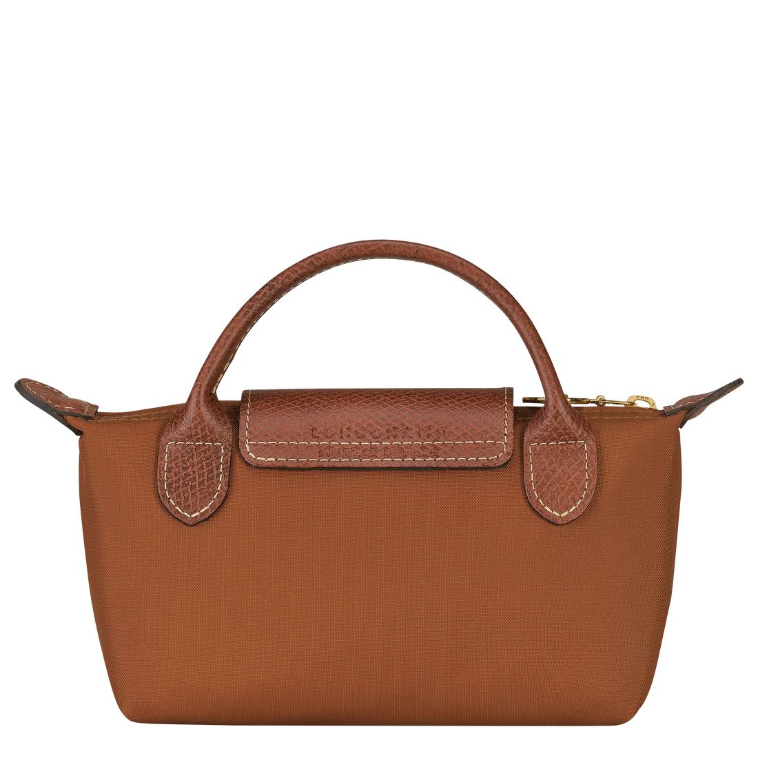 Longchamp Le Pliage Original Pouch With Handle Cognac
