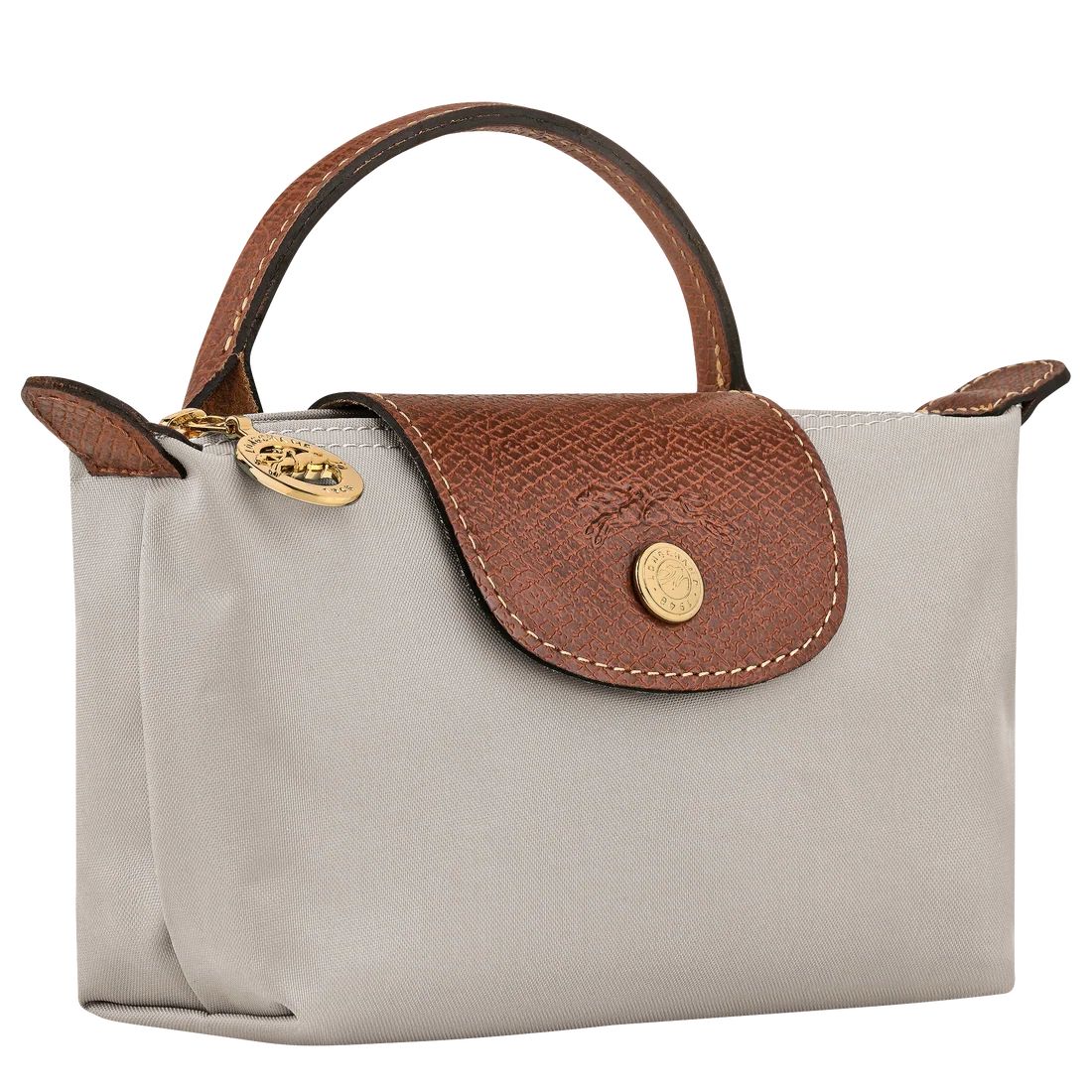 Longchamp Le Pliage Original Pouch with handle Pebble