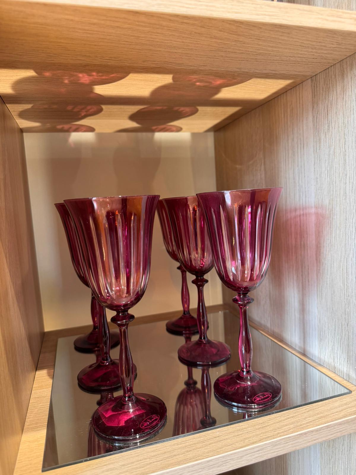 Scarlet Luxe Kristal 6'lı Kadeh Seti