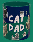 Cat Dad Temalı Porselen Tasarım Kupa
