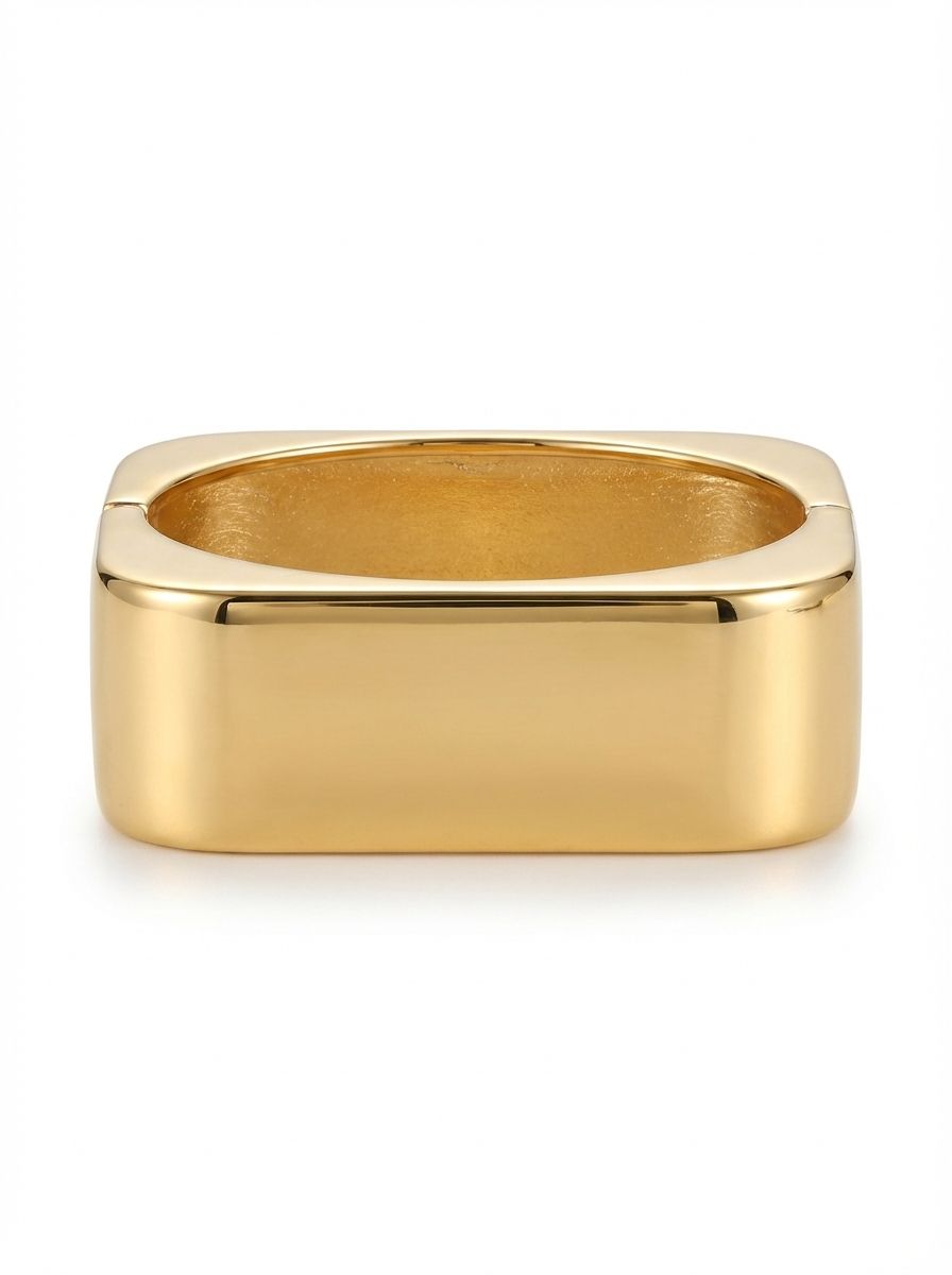 Gold Asimetrik Kelepçe Bilezik