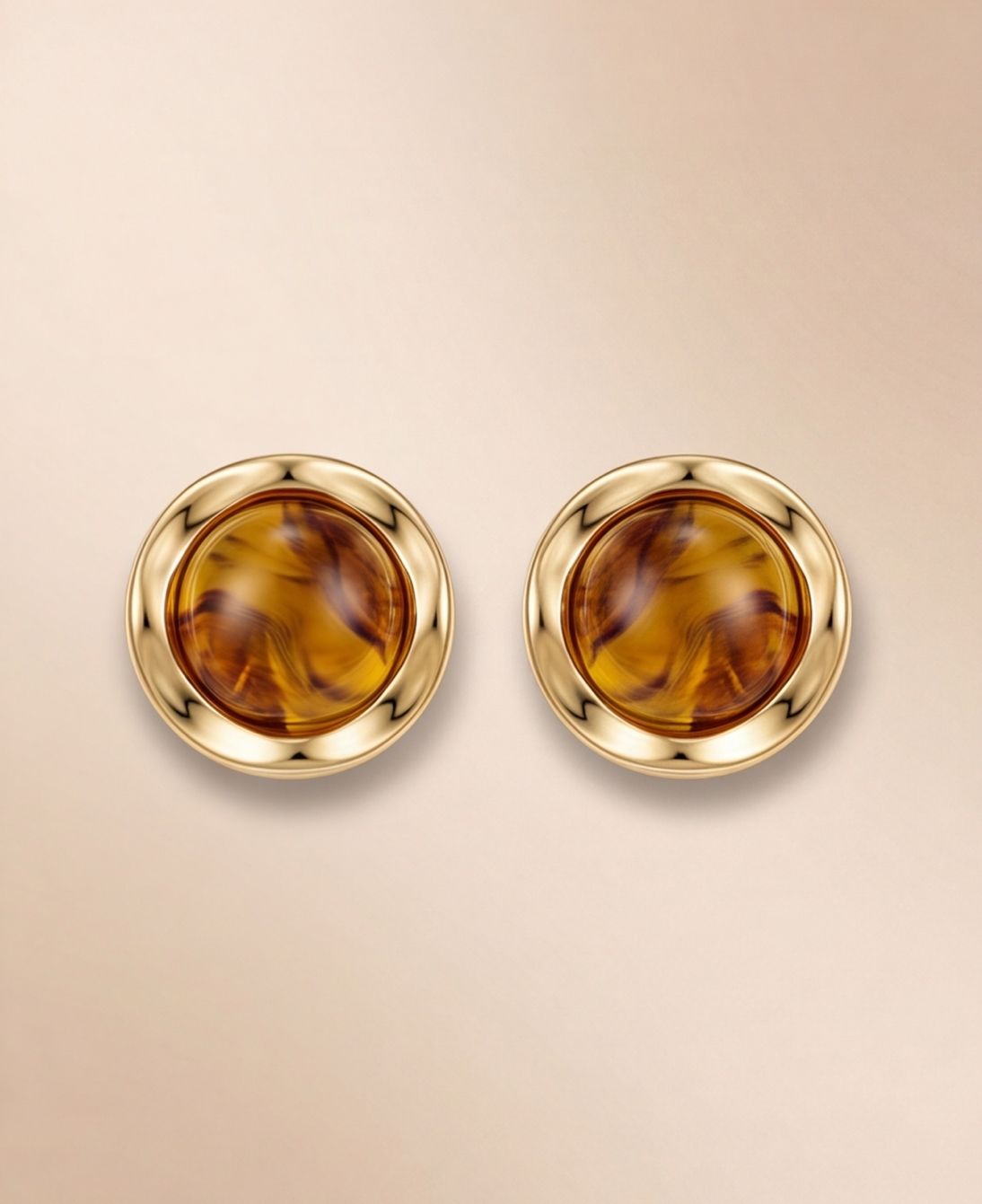 Sedefli Amber Küpe