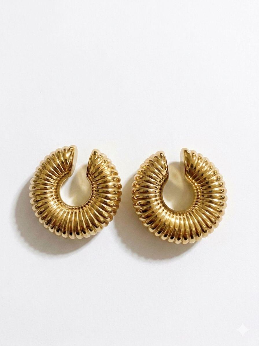 Luna Gold Cable Küpe