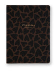 Canvas Notebook, Black & Brown Hearts