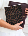 Canvas Notebook, Black & Brown Hearts