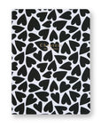 Canvas Notebook, Black & White Hearts