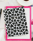 Canvas Notebook, Black & White Hearts