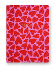 Canvas Notebook, Pink & Red Hearts