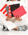 Canvas Notebook, Pink & Red Stripes