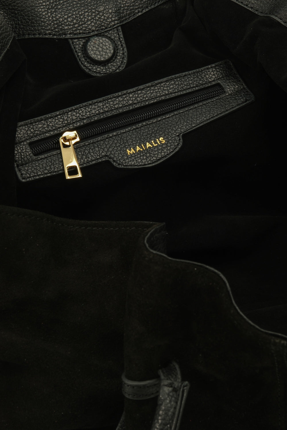 Dyna Black Suede Bag