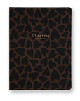 Canvas Notebook, Black & Brown Hearts